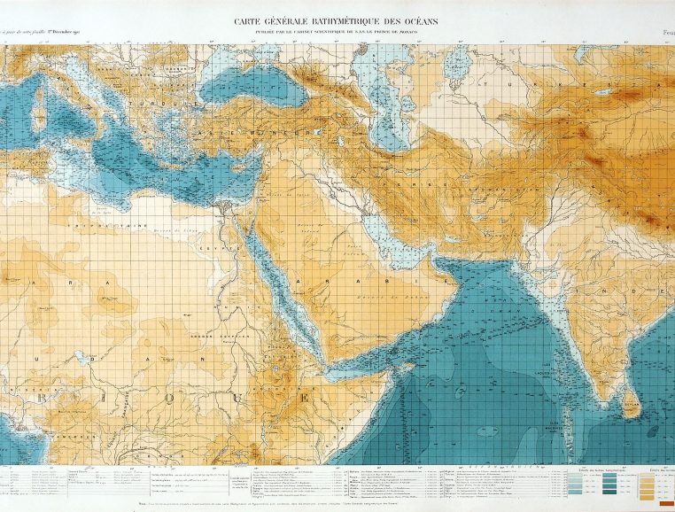 Carte Générale Bathymétrique des Océans