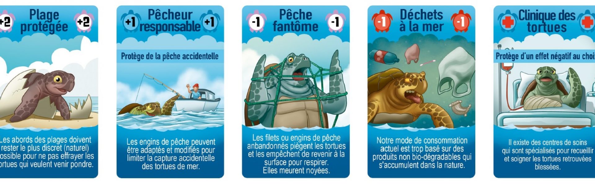 Exemples de carte SOS Tortues