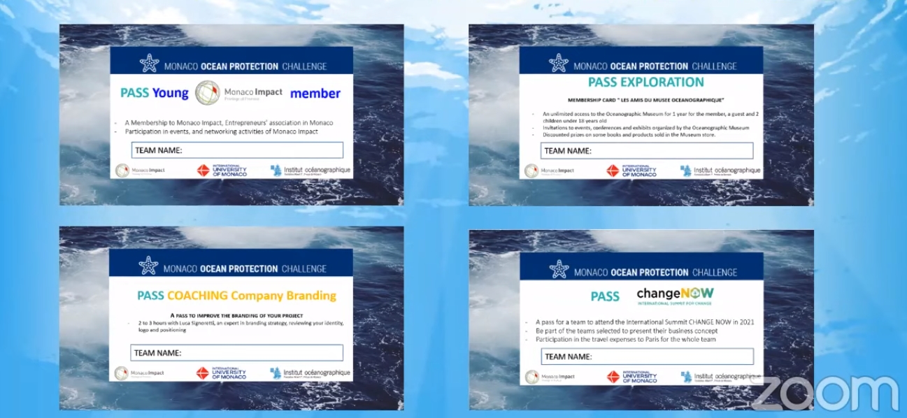Les récompenses du Monaco Ocean Protection Challenge édition 2020