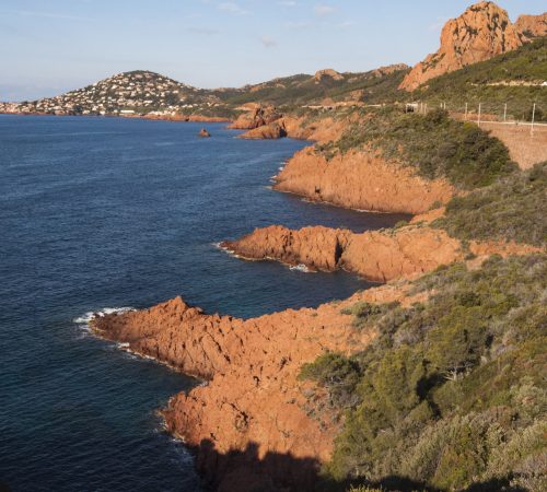 France, Cote d'Azur, Esterel Mountains, Roux Cape, Cap Roux, Mer Méditerranée